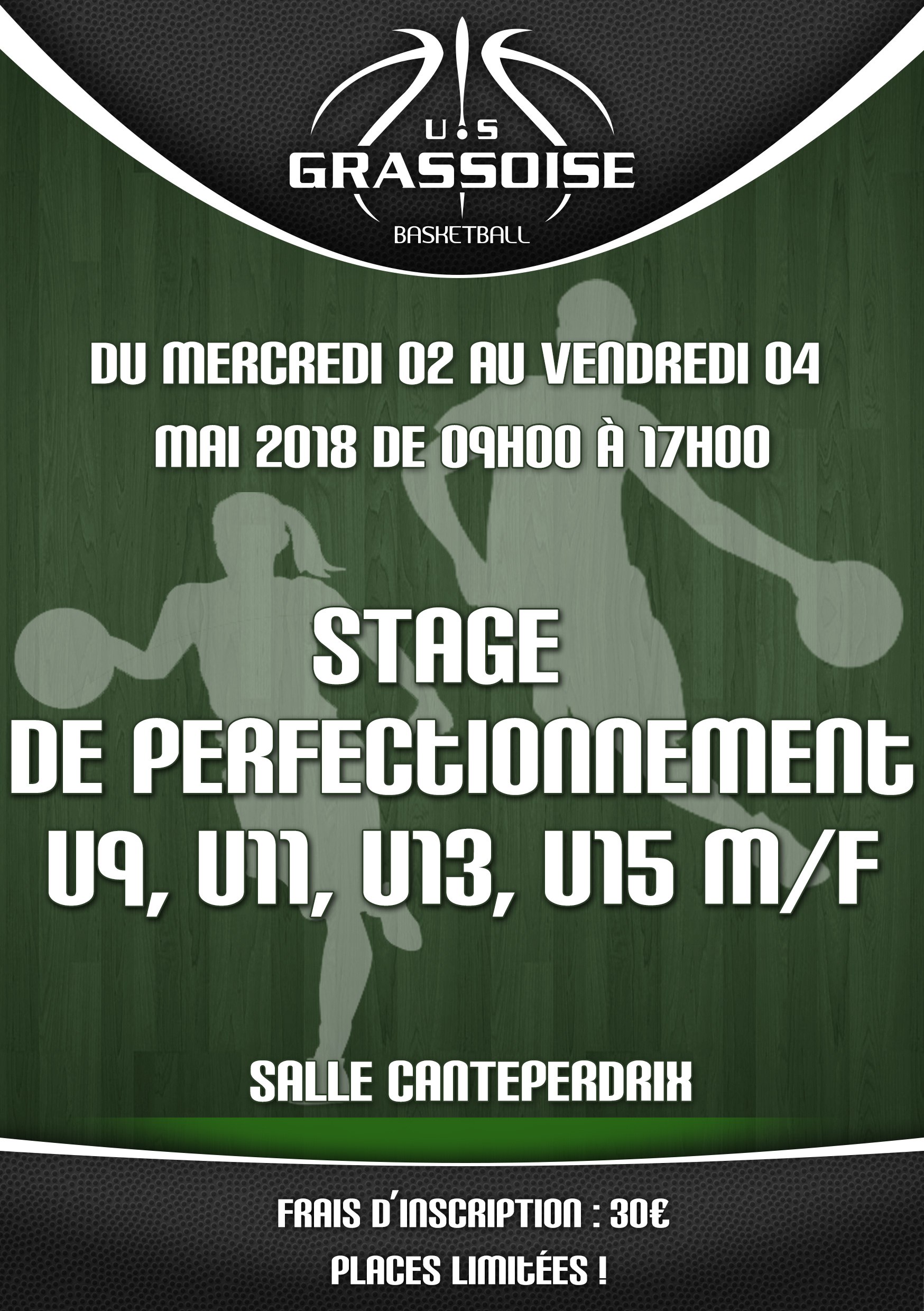 US GRASSOISE BASKETBALL -Inscription Stage Mai 2018 (recto)