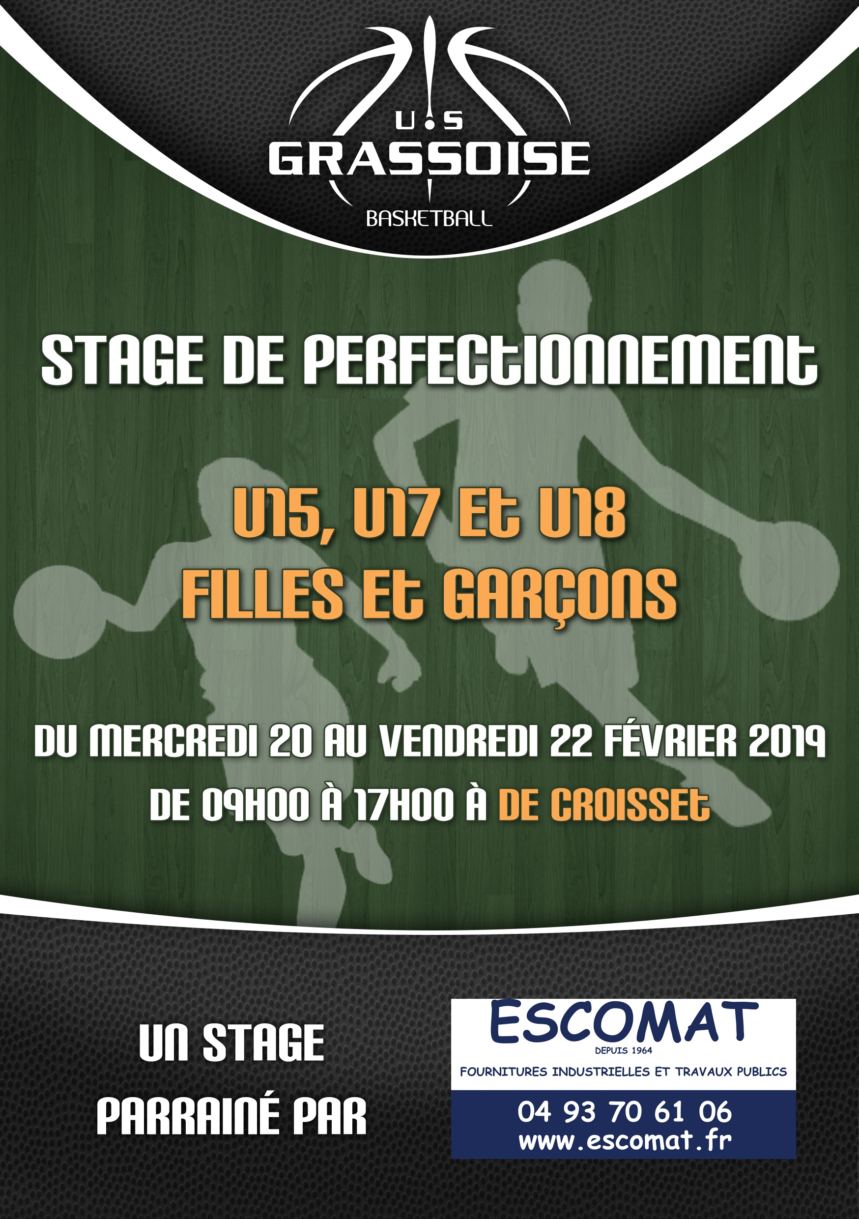 US GRASSOISE BASKETBALL -Inscription Stage Grands Février 2019 (recto)